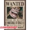 One Piece - Affiche Wanted Blackbeard Marshall.D.Teach -Périphériques Du Modèle one piece affiche wanted blackbeard marshalldteach