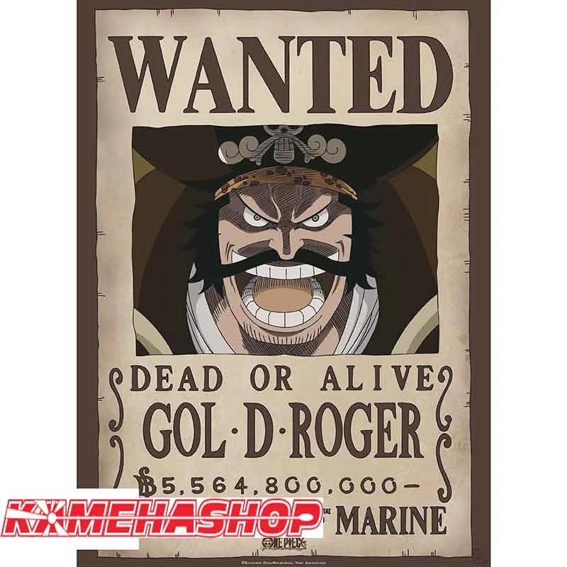 One Piece - Affiche Wanted Gold.D Roger 3 One Piece - Affiche Wanted Gold.D Roger